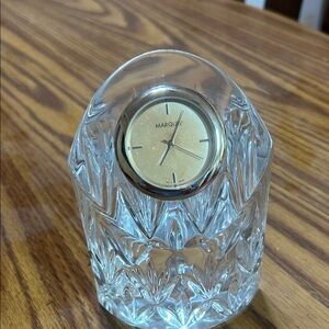 Marquis Waterford Crystal Desk Clock w new battery